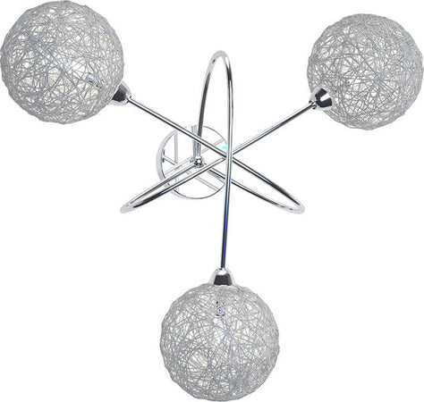 Applique-Contemporaneo-Willow-Metallo-Cromo-Diffusore-Alluminio-3-Luci-G9