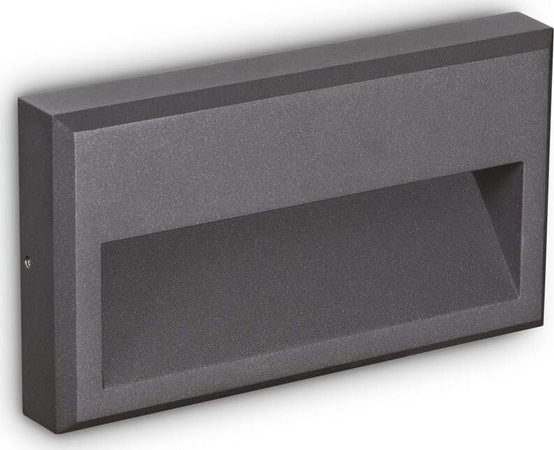 Applique-Da-Parete-Contemporaneo-Febe-Alluminio-Grigio-Led-6W-4000K-Ip65