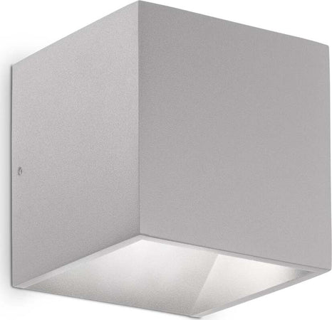 Applique-Da-Parete-Contemporaneo-Rubik-Alluminio-Grigio-Led-8,5W-4000K-Ip54