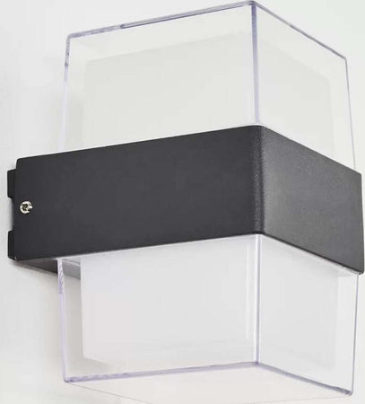 Applique-da-Parete-LED-12-Watt-220V-Lampada-NERA-3-colori-luce-DA-ESTERNO-IP65