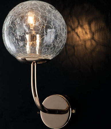 Applique-Design-Moderno-Contemporaneo-Oro-Lucido-Con-Vetro-1-Luce-Ikarus