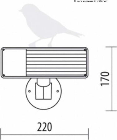 Applique-esterni-moderno-Lampadari-Bartalini-PAR-PL-M-DB.0245-E27-LED-duralighting-orientabile