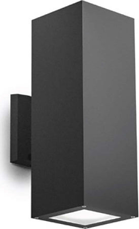 Applique-esterno-Gea-Led-AMON-QB-GES1016-GES1017-IP65-E27-LED-lampada-parete-moderna-biemissione