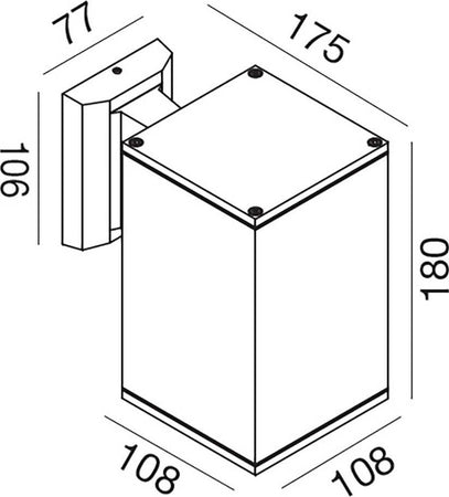 Applique-esterno-Gea-Led-AMON-QM-GES1015-IP65-E27-LED-lampada-parete-classica-monoemissione