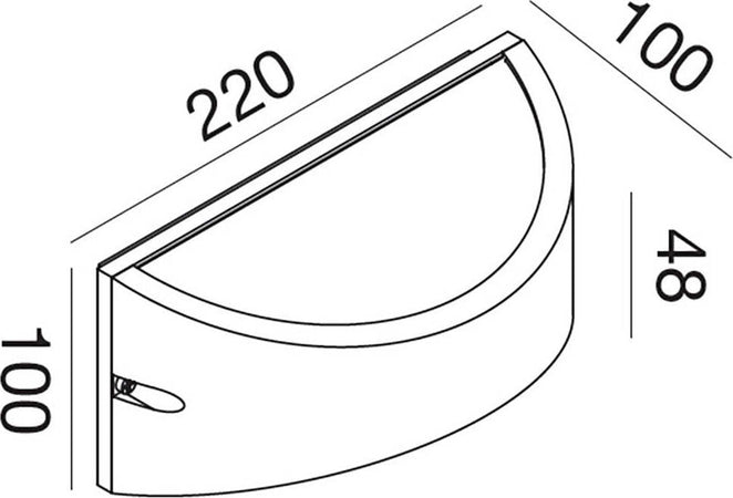 Applique-esterno-Gea-Led-LIEN-GES1031-lampada-parete-moderna