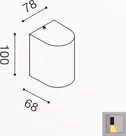 Applique-esterno-Gea-Led-VEJO-M-GES900-GU10-LED-IP44-lampada-parete-monoemissione-moderno