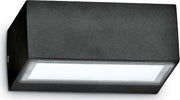 Applique-esterno-Ideal-Lux-TWIN-AP1-115368-115351-115375-G9-LED-IP44-alluminio-lampada-parete-biemissione