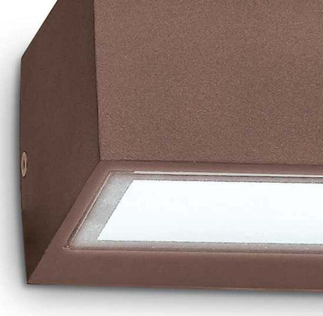 Applique-esterno-Ideal-Lux-TWIN-AP1-213330-G9-LED-IP44-alluminio-lampada-parete-classica-biemissione