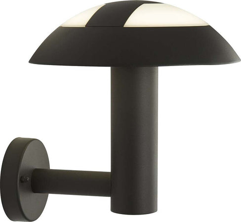 Applique-Esterno-Moderna-Mushroom-Alluminio-Grigio-Policarbonato-Led-15,3W-4000K