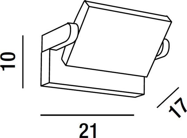 Applique-esterno-Perenz-MONITOR-6920-A-LC-LED-1894Lm-lampada-parete-orientabile-giardino