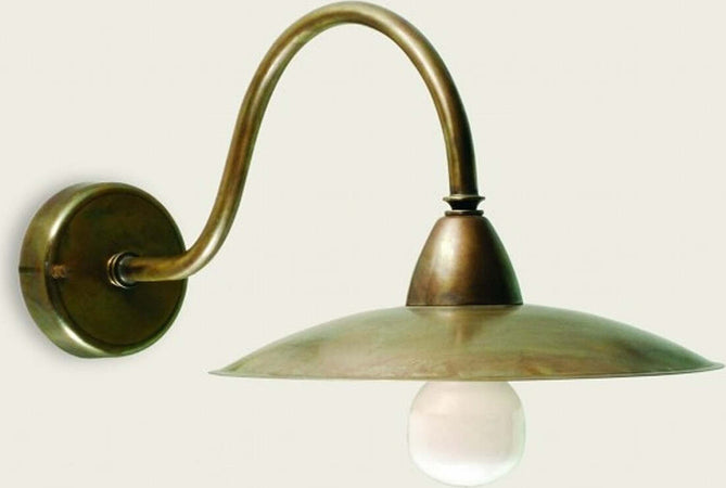 Applique-esterno-rustica-Lampadari-Bartalini-CRISCU-A25-E27-LED-ottone-lampada-parete