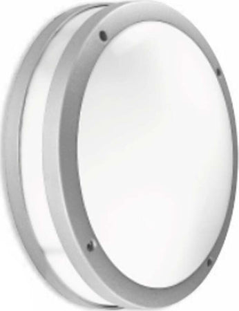 Applique-Gea-Led-URA-R-GES291-LED-IP54-lampada-partete-soffitto-moderna-grigio-alluminio-tonda-E27