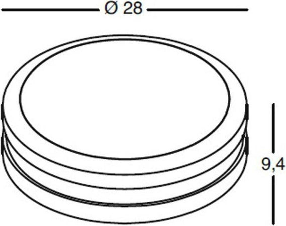 Applique-Gea-Led-URA-R-GES293-LED-IP54-lampada-parete-soffitto-moderna-bianco-grigio-tonda-E27