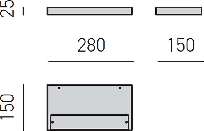 Applique-Gea-Luce-YOANA-AG-LED-2600LM-3000°K-220V-titanio-lampada-parete-mensola-classica-moderna-monoemissione