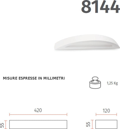 Applique-gesso-Belfiore-9010-ERIDA-THIN-8144.53-R7s-LED-lampada-parete
