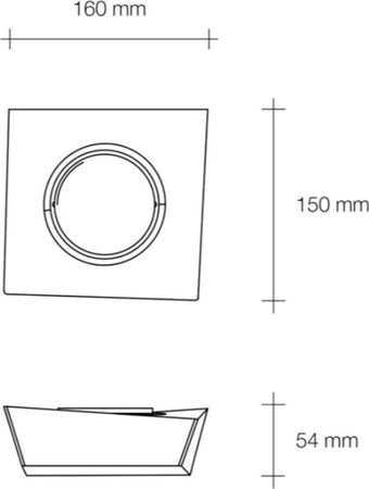 Applique-gesso-Sforzin-illuminazione-ANCHISE-T374-GX53-LED-moderno-monoemissione-lampada-parete