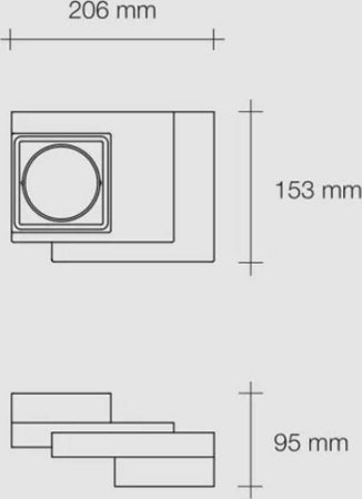Applique-gesso-Sforzin-illuminazione-SIBARI-T380-GX53-LED-moderno-biemissione-lampada-parete