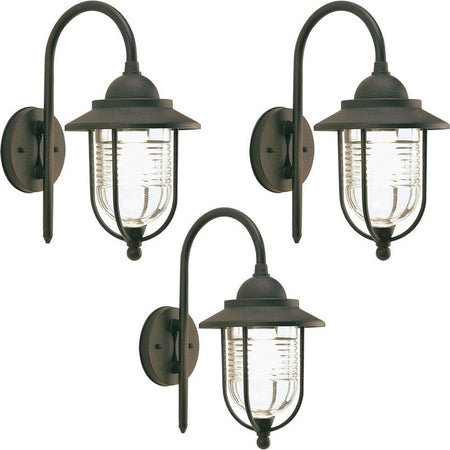 Applique Grande Modello Porto Pezzi 3 Color Ruggine cm 51 Illuminazione/Illuminazione per esterni/Lampade da parete Ogomondo - Martina Franca, Commerciovirtuoso.it