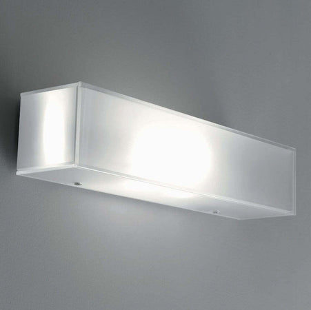Applique-Illuminando-CUBIC-2-E27-36CM-LED-lampada-parete-soffitto-moderna-vetro-bianco-interno