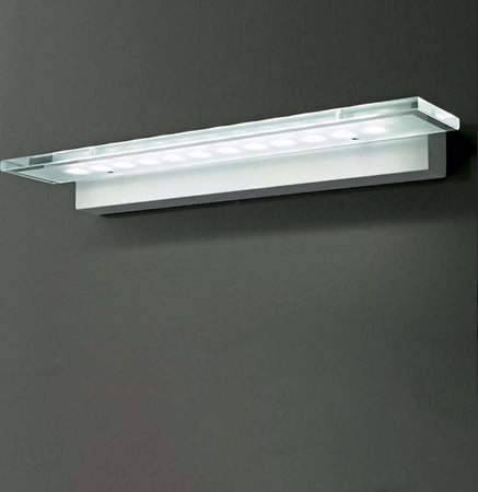 Applique-Illuminando-TECLA-12W-LED-1104LM-3000°K-vetro-lampada-parete-moderna-modulo-led-interno