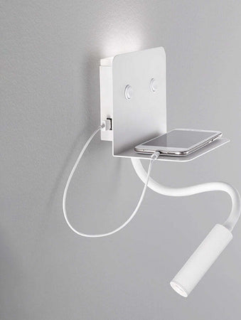 Applique-In-Metallo-Moderna-Level-Bianco-Led