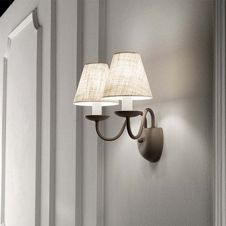 Applique-In-Metallo-Provenzale-Tortora-2-Luci-E14-Senza-Paralumi