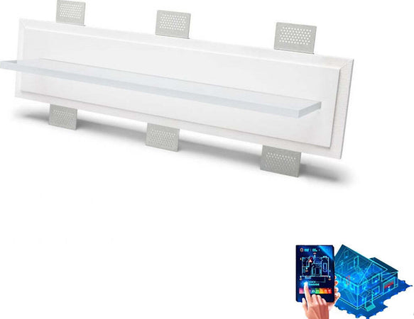 Applique-incasso-gesso-Belfiore-9010-GLAX-2484B.3004-LED-24V-SISTEMA-WIRELESS-lampada-parete