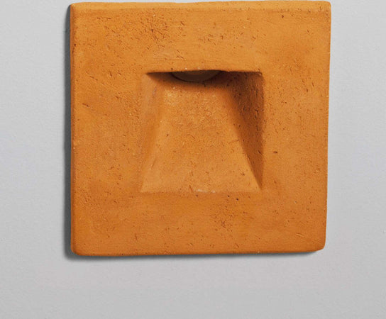 Applique-incasso-Toscot-SQUARE-P140-40°-LED-segnapasso-terracotta-esterni