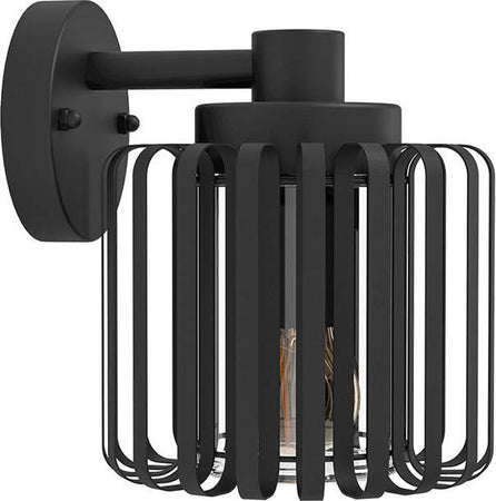 Applique-Industrial-Selinus-Da-Esterno-1-Luce-Acciaio-Nero