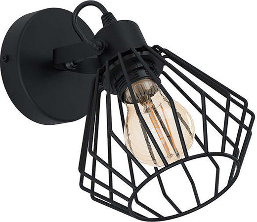 Applique-Industrial-Tabillano-1-Luce-Acciaio-Nero