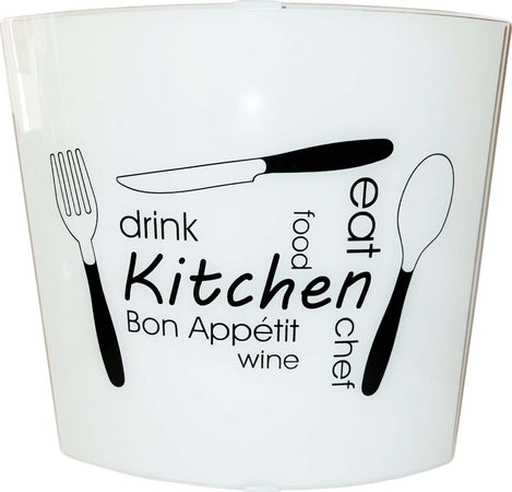 Applique Kitchen Novecento Porta Lampada a Parete Da Cucina Bianco Applique in Vetro 37x37 x10 Cm Illuminazione/Illuminazione per interni/Illuminazioni per pareti/Applique Ideart - Valdilana, Commerciovirtuoso.it