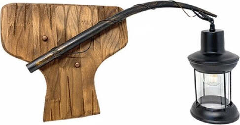 Applique-Lanterna-Stile-Industriale-Lampada-Parete-Legno-Country-E27-Vintage-E55