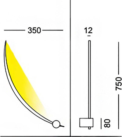 Applique-led-Cattaneo-HERON-810-75ADS-lampada-parete-dimmerabile-moderna