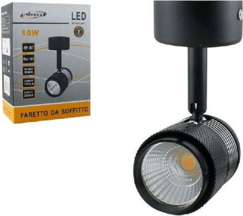 Applique-Led-Cob-10w-Lampada-Soffitto-Parete-Faretto-Staffa-Orientabile-F10w-1h