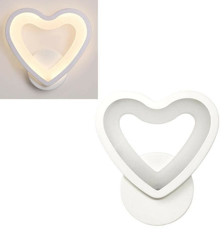 Applique Led Cuore In Vetro A Parete Luce Calda Lampada 6 W Universo