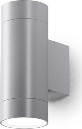 Applique-led-Gea-Led-LILY-B-GES1066-GU10-IP54-grigio-lampada-parete-alluminio-biemissione-moderno