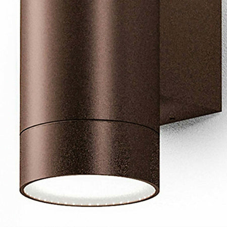 Applique-led-Gea-Led-LILY-B-GES1067-GU10-IP54-marrone-lampada-parete-alluminio-biemissione-classico
