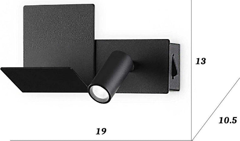 Applique-led-Ideal-Lux-KOMODO-DX-250Lm-lampada-parete-lettura-direzionabile-comodino