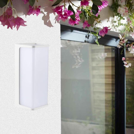 Applique Led Luce Bianca Lampada Da Muro 10 Watt Interno Esterno Ip65 Bianco