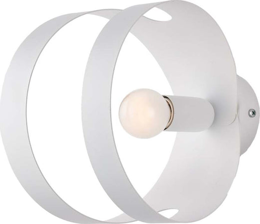 Applique-Moderna-1-Luce-Peter-In-Ferro-Bianco-Taglio-Laser