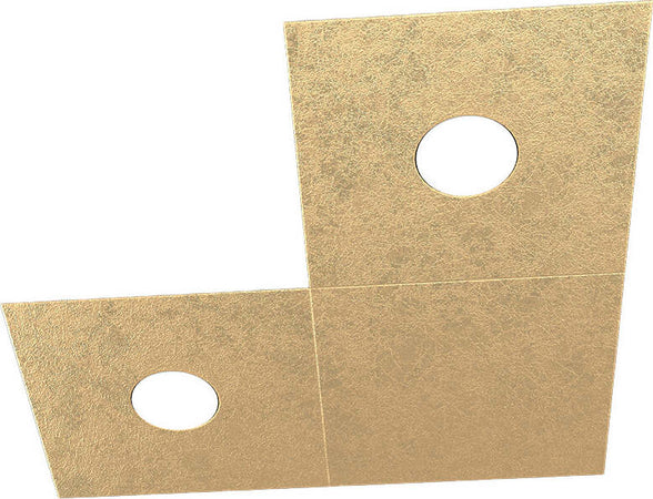 Applique-Moderna-3-Moduli-Eccentric-Metallo-Foglia-Oro-2-Luci-Gx53