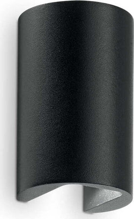 Applique-Moderna-Apollo-Alluminio-Nero-2-Luci-Led-6W-4000K-Luce-Naturale