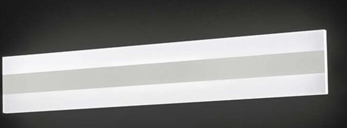 Applique-Moderna-Bend-Metallo-Bianco-Led-Luce-Calda-60Cm
