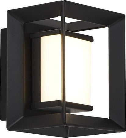 Applique-Moderna-Chaplin-Acciaio-Bianco-Policarbonato-Nero-Led-1,7W-3000K