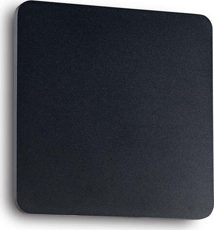 Applique-Moderna-Cover-Alluminio-Nero-Led-9,5W-3000K-Luce-Calda-Quadr.