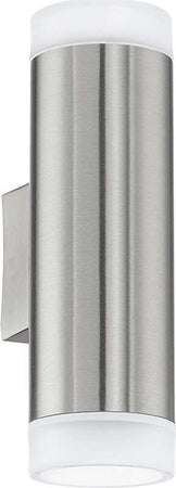 Applique-Moderna-Da-Esterno-Riga-Led-2-Luci-Acciaio-Inox-Grigio