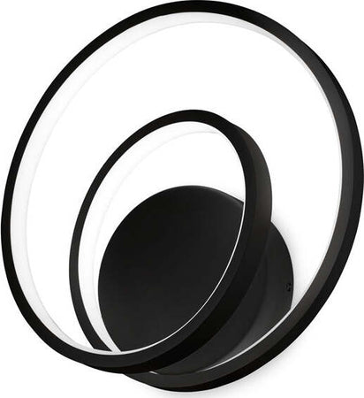 Applique-Moderna-Dali-Oz-Metallo-Nero-Led-28W-3000K-Luce-Calda
