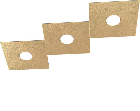 Applique-Moderna-Eccentric-Metallo-Foglia-Oro-3-Luci-Gx53