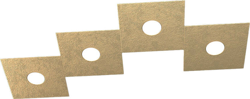 Applique-Moderna-Eccentric-Metallo-Foglia-Oro-4-Luci-Gx53