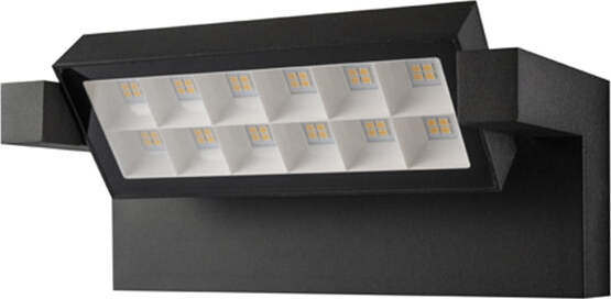 Applique-Moderna-Esterno-Corner-Alluminio-Nero-Led-18W